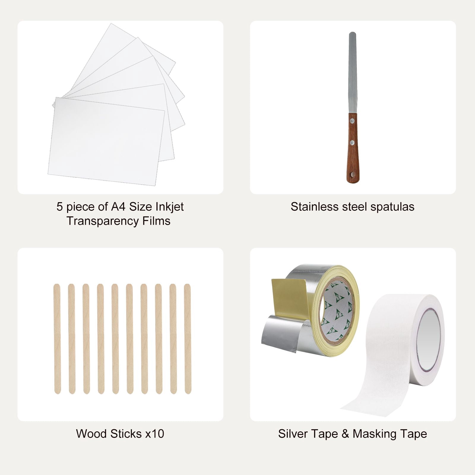 Screen Printing Kit, 2 Aluminum Frames (8x10/10x14 Inch) 110 Mesh, 2 Tapes, Squeegees, Transparency Films for T-Shirts DIY Printing
