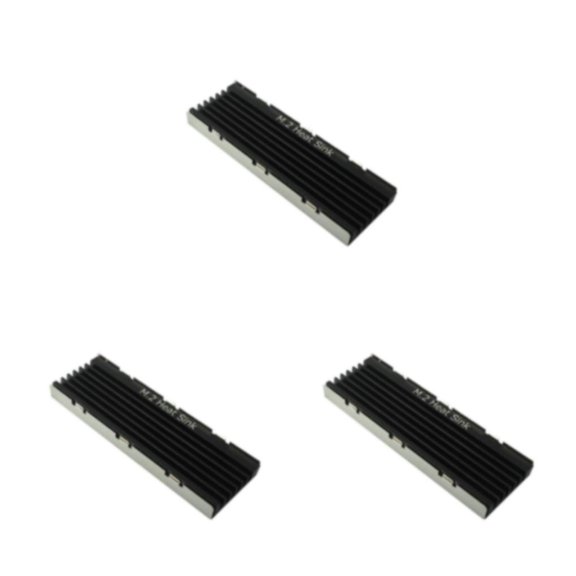 Seitruly Disipador de calor de aluminio de radiador fácil de instalar para M2 SSD disipador de calor de doble capa radiante Ssd eficiente negro Type1 NO1