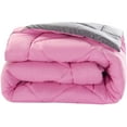 thumbnail image 2 of 3-Piece Comforter Set - Wrinkle & Fade Resistant- King/Cal King, Pink/Gray, 2 of 3