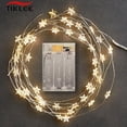 thumbnail image 2 of Guirnalda de luces navideñas con forma de estrella de 2 m, 4 m y 5 m para dormitorio, con adaptador a batería, para decoración de bodas y fiestas, 2 of 5