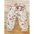 thumbnail image 6 of Dooleck Ribbed Baby Clothes Infant Girl Ruffle Bodysuit Floral Halen Pant Outfit Set, 6 of 8
