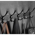 thumbnail image 4 of Perchero de pared negro – 5 ganchos triples – 40 cm – Perchero de pared de acero inoxidable para entrada, dormitorio, baño y guardarropa brillar Electrónica, 4 of 5