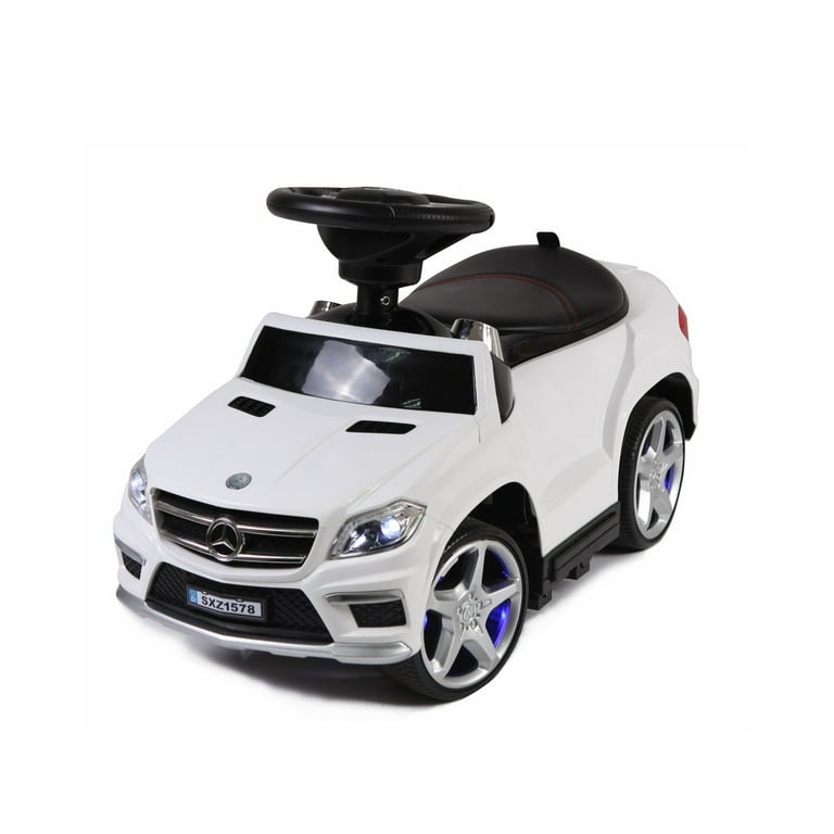 Mercedes-Benz GL 63 AMG フットトゥルーペダルカー Mercedes-Benz AMG GL63 4-in-1 Ride On - Push Bar, Leather Seat