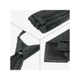 thumbnail image 3 of INSPIRE CHIC Men's Pre-Tied Neckties Texture Adjustable Zipper Ties for Business Formal Black One Size, 3 of 4