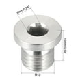 thumbnail image 2 of Tapón ciego de Uxcell con cabeza hexagonal interna y brida - M22 x 1.5 macho, accesorio de tubería de acero inoxidable, rosca 2 piezas 0.59 pulgadas x 0.67 pulgadas (L x D máx.), 2 of 3