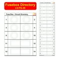thumbnail image 1 of LV Fuse Box Circuit Breaker Panel Directory Labels/Decals/Stickers for All Electrical Panel/Load Centers (Fusebox 30 Circuits 2 Pcs), 1 of 6