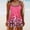 Hot Pink, variant on Sakmal Beach Womens Swimsuits Tunic Tankinis Pink Ruffle Bathing Suits Leopard Print Spaghetti Straps Tankini Tops