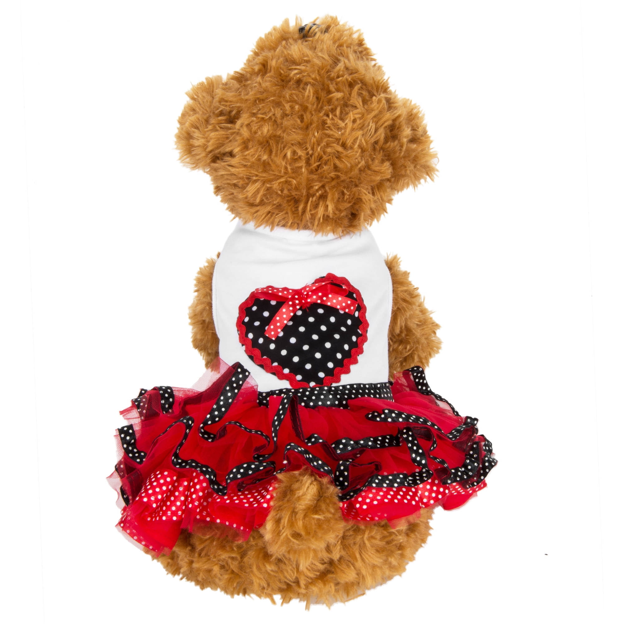 CUECUEPET Cotton Dog Dress (Minnie Red Polka Dots Design) for Female / Girl Dogs [Multiple Sizes Available]