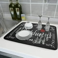 thumbnail image 6 of Black Coffee Bar Dish Drying Mats for Kitchen Counter 18x24 Inch, Kitchen Drying Mat, Kitchen Coffee Bar Dishes Pad Dish Drainer Rack Mats Absorbent Fast Dry Kitchen Accessories, 6 of 6