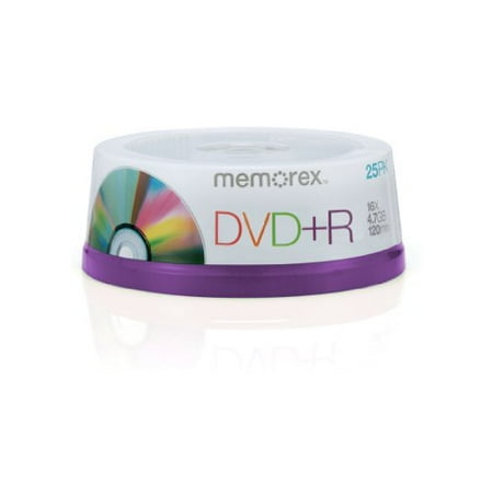 Memorex 16x Write-Once DVD+R Spindle - 25 Disc Spindle