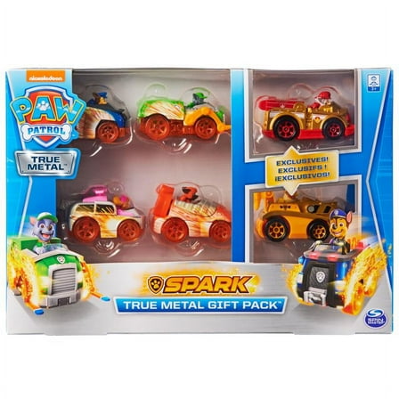 PAW Patrol True Metal Spark Car Vehicle Playset (6 Pieces)