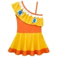 thumbnail image 2 of Girls One Piece Swimsuits Ruffle Bathing Suit Super Brother Peach Princess Swimwear, 2 of 4