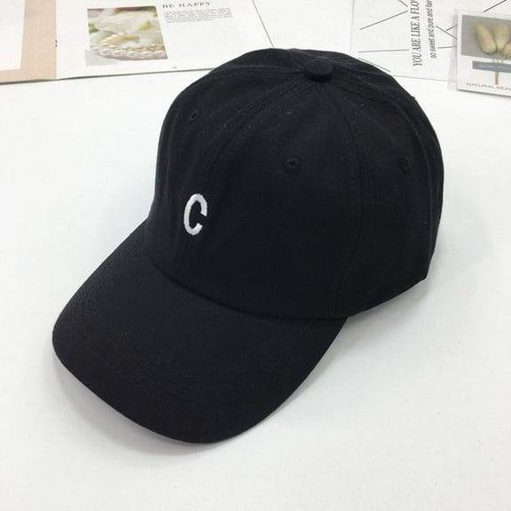 Raindrops Plain Black Baseball Cap Cotton Sun Protection Headwear for Women Men Students 1Pack