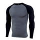 thumbnail image 5 of Blusas y camisas de manga larga con cuello redondo para hombre, estilo casual, a juego, para correr, fitness, de poliéster., 5 of 6