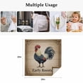 thumbnail image 5 of Early Rooster Cloth Napkins, Brown Spring Farmhouse Vintage Chicken Washable and Reusable Dinner Napkins Set of 8, Table Napkin for Kitchen Party Birthday Wedding Hotel Housewarming 20"x20", 5 of 9