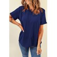 thumbnail image 4 of Women's Classic Blue Crew Neck Tee - Soft and Breathable, 4 of 12
