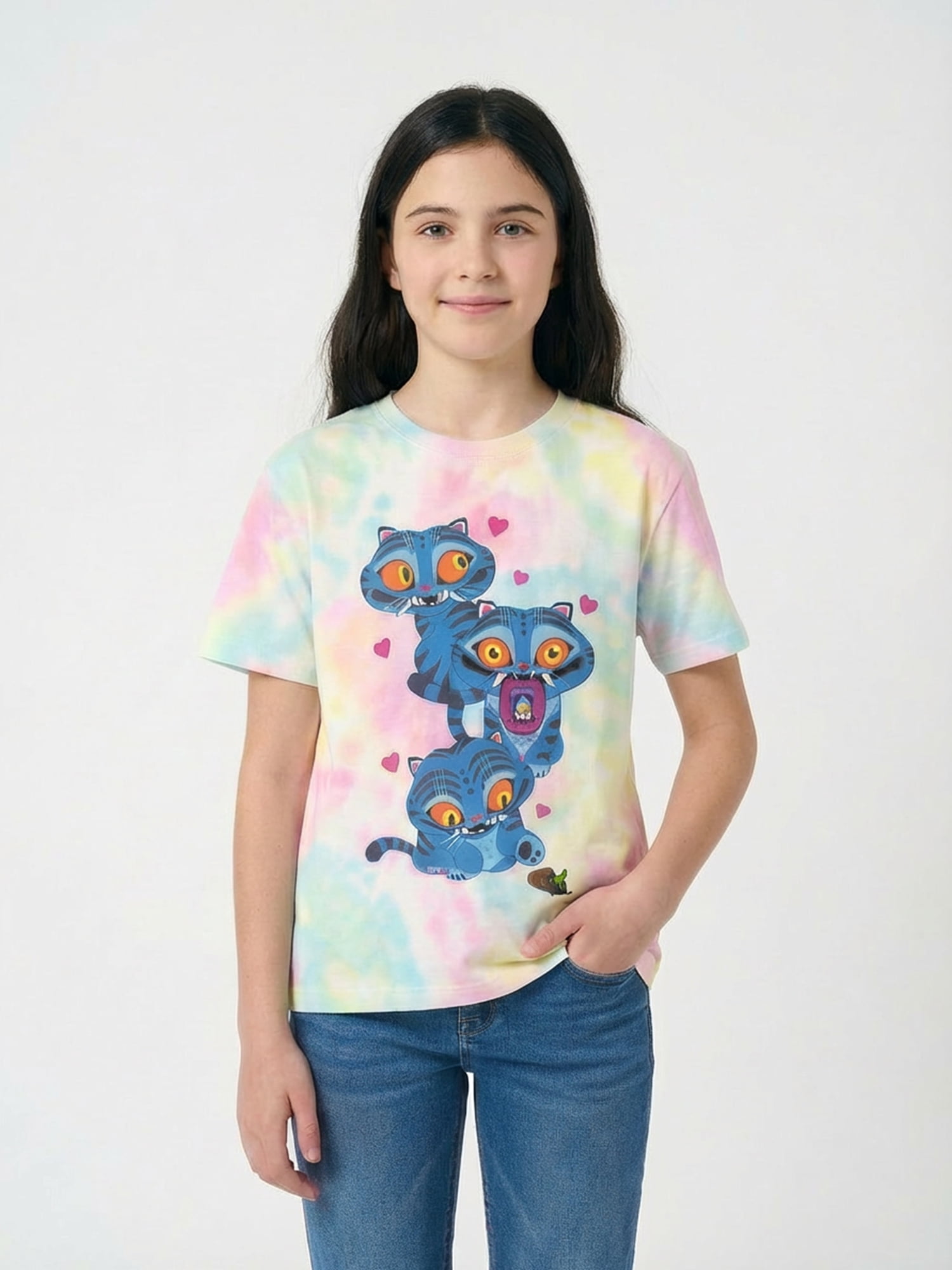KPop Demon Hunters, Girls' & Big Girls' Graphic T-Shirt, Derpy Stack, Sizes 4-16