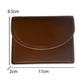 thumbnail image 4 of Women Wallet Portable Faux Leather Large Capacity Solid Color Magnetic Button Card Holder Small Slim  Purse Money Bag Case Shopping Use, 4 of 11