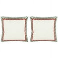 thumbnail image 2 of SAFAVIEH Annie Border Pillow, 18" x 18", White, Set of 2, 2 of 4
