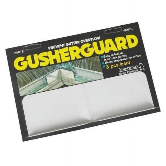 Amerimax 3 in. H X 0.5 in. W X 9 in. L White Aluminum K Gusher Guard