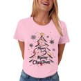 thumbnail image 5 of TOWED22 Winter T-Shirt for Women Family Christmas Party Tops Funny Xmas Tree Outside Snowman Graphic Tees,XXL, 5 of 6