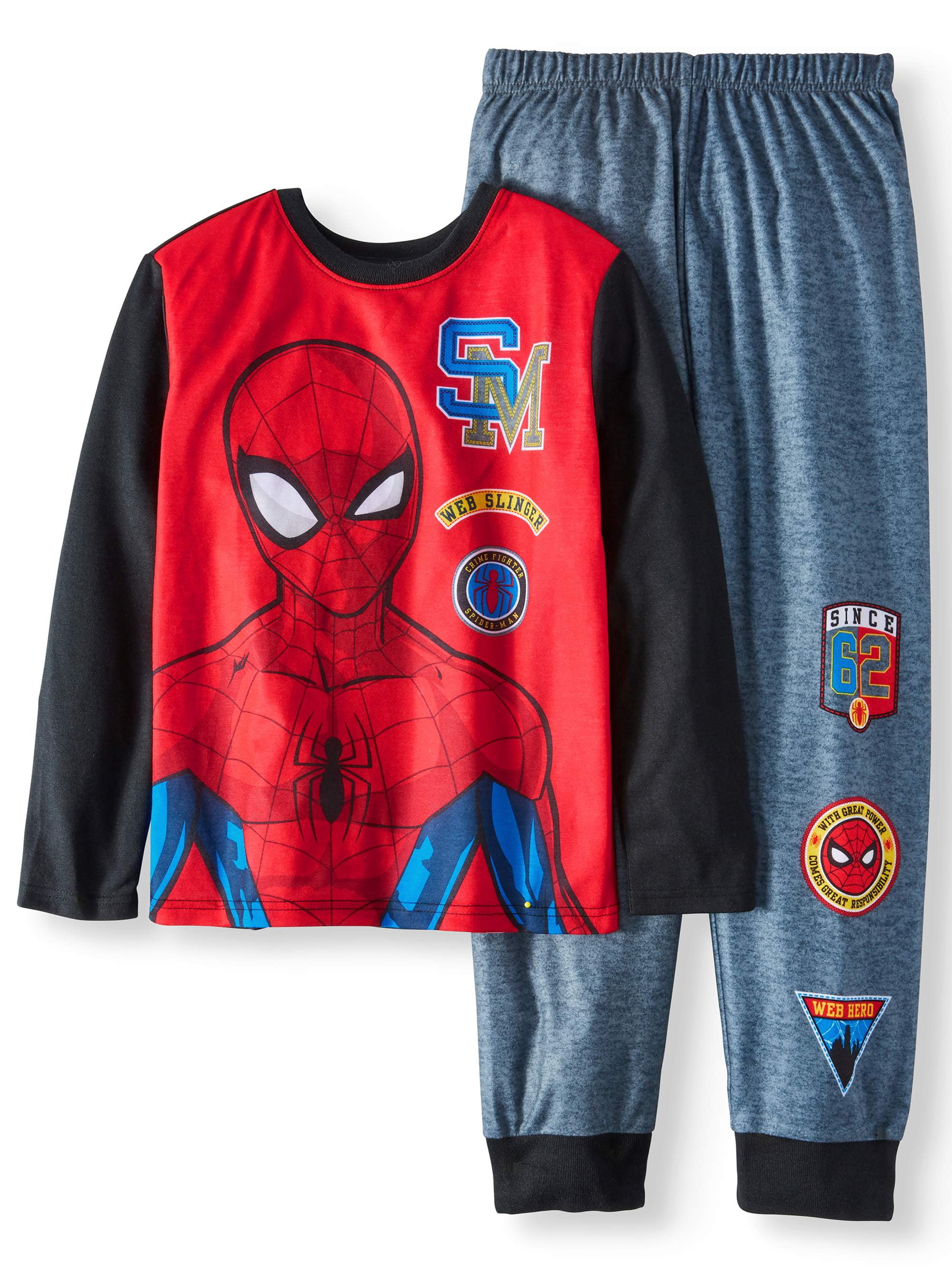 Spiderman Fleece 2 Piece Pajama Sleep Set (Little Boy & Big Boy ...