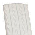 thumbnail image 3 of Benjara Wooden Dining Chairs with Stripe Pattern Fabric Upholstery, Gray and White, Set of Two, 3 of 5