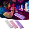 thumbnail image 1 of Cagogo Moins de 5$ 2 Pcs Clavier de Jeu Filaire, Clavier de Jeu USB Filaire, Clavier Rétroéclairé LED Flottant, Clavier Résistant à l'Eau Sensation Mécanique, Clavier Ultra Mince, Clavier de Jeu Ergonomique, 1 of 9