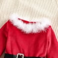 thumbnail image 4 of FYDUU Toddler Baby Girls Christmas Dresses Velvet Santa Claus Dress Red Long Sleeve Sequin Tutu Princess Dress With Headband Holiday Xmas Clothes 4-5 Years, 4 of 9