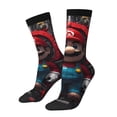 thumbnail image 2 of Lsque Mario Printed Men's Crew Socks, Soft Durable Breathable Moisture-Wicking with Odor Control Cotton socks, 2 of 7