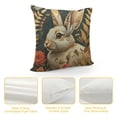 thumbnail image 4 of Qinduosi Pcs Throw Pillow Covers Plush Square Pillow Covers Decorative Pillowcase for Couch Sofa Bed Car Home Farmhouse，Animal Jungle White, 4 of 5