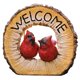 thumbnail image 3 of Welcome Bird Hanging Ornament in Light Brown Synthetic Resin for Outdoor Tree Decoration One Pair, 3 of 5