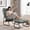Green, variant on Omniberg Outdoor Lounge Chair with Ottoman, Oversized Papasan Chair with Puffy Cushion and Foot Rest, Comfort Patio Lounger for Yard Deck Garden and Indoor Use, White