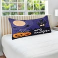 thumbnail image 4 of GZHJMY Happly Halloween Pillowcase Plush Pillowcase for Hair and Skin, Soft Standard Size Pillow Cases Zippered Queen Pillow Case Set of 1-21x54in Home Decor, 4 of 7