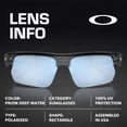 thumbnail image 4 of Oakley OO9400 Bisphaera Rectangle Shaped Polarized Sunglasses for Men & Women - Includes Official Eyewear Kit - Matte Black Frame with Prizm Deep Water Lens, 4 of 6