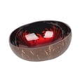 thumbnail image 3 of Elodie Bol de Noix de Coco Bol de Rangement Collations Sèches Noix Artisanales Clés Incrustées de Perles Diamètre 12 cm Coquille de Noix de Coco Fruits Contenant Bol à Clés Rouge, 3 of 8
