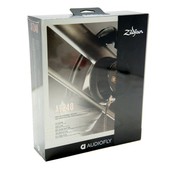 Audiofly AF240 Black Limited Edition Zildjian Over Ear Headphones w/ Remote Mic