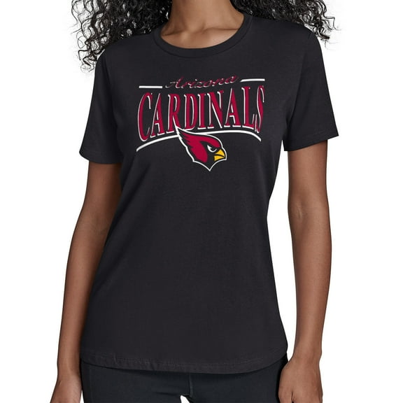 Women's Starter Black Arizona Cardinals Arch Stripe T-Shirt