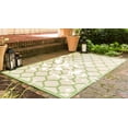 thumbnail image 2 of Unique Loom Treillis Collection Treillis Frontière Transitionnel Tapis d'Intérieur et d'Extérieur, 7' x 10', Vert/beige, 2 of 2