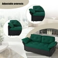 thumbnail image 3 of 3-in-1 Convertible Sleeper Sofa Bed,Convertible Pull Out Sofa Bed with Side Storage,Multi-Functional chenille Loveseat Sofa for Living Room,Bedroom,Apartment,Green, 3 of 7