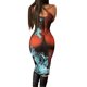 thumbnail image 5 of TRKIYQC Vestido Ajustado para Mujer, Correa Diagonal para el Hombro Estampado 3D de una Pieza, Sin Mangas Sin Espalda Paquete Cadera Midi Vestido TRKIYQC  moda, 5 of 10