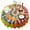 Colorful Rainbow Tie, variant on Purple Blue Tie Dye Pattern Round Tablecloth 60"x60",Wrinkle Wipeable Table Cloth for Kitchen Dining Room Picnic Patio Party