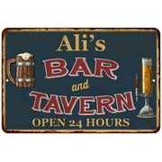 Ali's Green Bar & Tavern Rustic Sign 12 x 18 Matte Finish Metal 112180047012