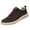 Brown, variant on AUDeals Men's Leather Walking Shoes Lace Up Breathable Wear Resistant Casual Sneakers Non Slip Outdoor Tennis Shoes