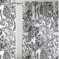 thumbnail image 2 of Vargottam Botanical Print Sheer Curtains for Tall Doors & Windows - Set of 2, 90", Grommet Top, Printed Georgette Light Filtering Panels for Home Decor, 2 of 9