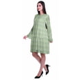thumbnail image 3 of Moomaya Womens Long Sleeve Printed Knee Length Dress Flared Flowy Summer Dress, 3 of 6