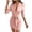#0060-Pink, variant on Uootdi Womens Blazer Dresses Notch Lapel 3/4 Sleeve Wrap Belted Slim Fit Mini Dresses Bodycon Dresses Office Style Gift
