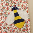 thumbnail image 6 of Bellafa Fall Little Girls' Long Sleeve Dresses Toddler Kids Crew Neck Floral Dress Baby Bee Appliqued Cotton Dresses 2T, 6 of 6