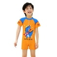 thumbnail image 5 of Boys Swimsuit TOOYOU Toddler Swimwear Comfortable Round Neck Elastic Waist Pool Beach Summer Swim Trunks For Kids Size 6-8 Years,Orange Boys Trendy Swimsuit Set, 5 of 5