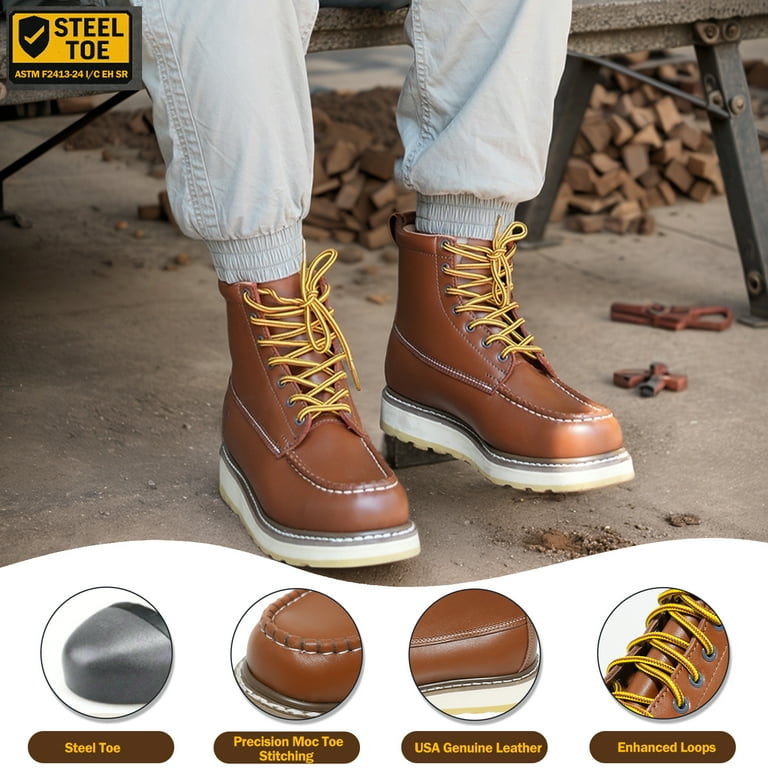DH84992 Steel Toe Mens Work Boots,Non-Slip Durable And Oil  display picture 1